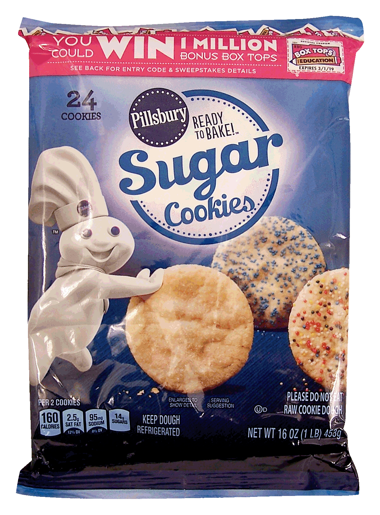 Pillsbury Ready To Bake! sugar cookie dough, makes 24 cookies Full-Size Picture